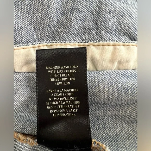 Blank NYC Distressed Denim Jacket Cropped Raw Hem Size S Light Wash Jean Jacket - Picture 7 of 11